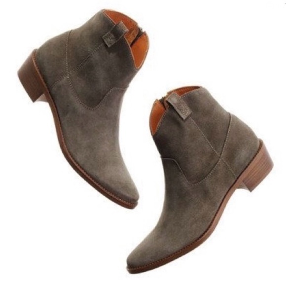 💗 MADEWELL Barnwood suede ankle booties Sz 6.5 boots - Picture 1 of 7